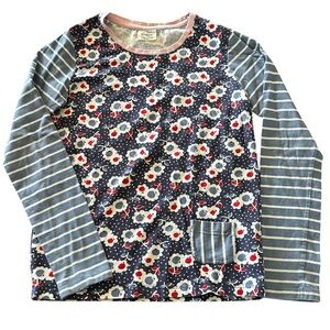 Mini Boden striped and floral long sleeve shirt - Girls' Size 11-12Y